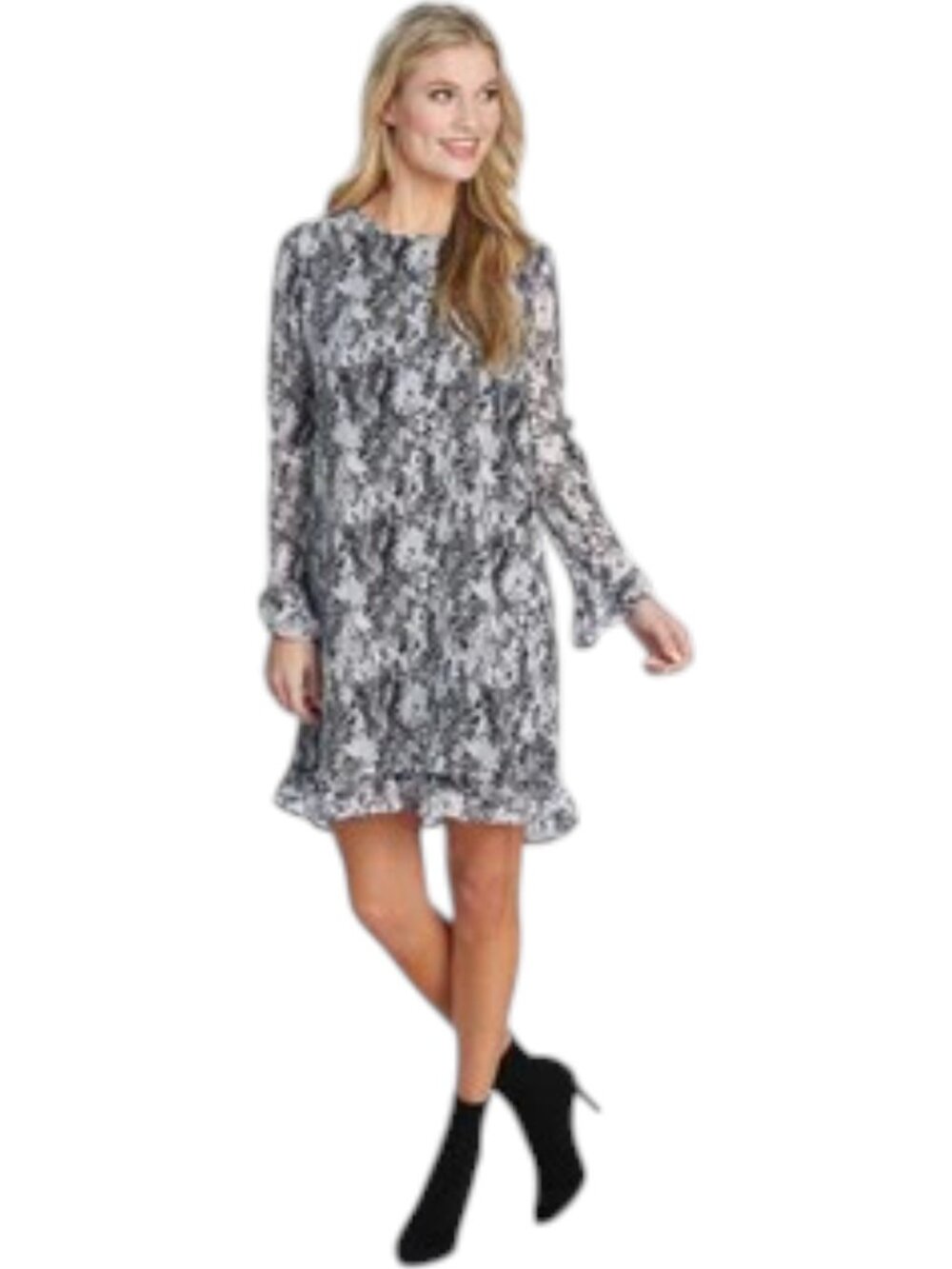 Mudpie Black and White Snakeskin Print Mini Dress Size Medium